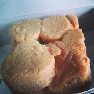 Peda, a dry sweet made out of milk.