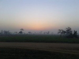 Yamuna Expressway, early morning.