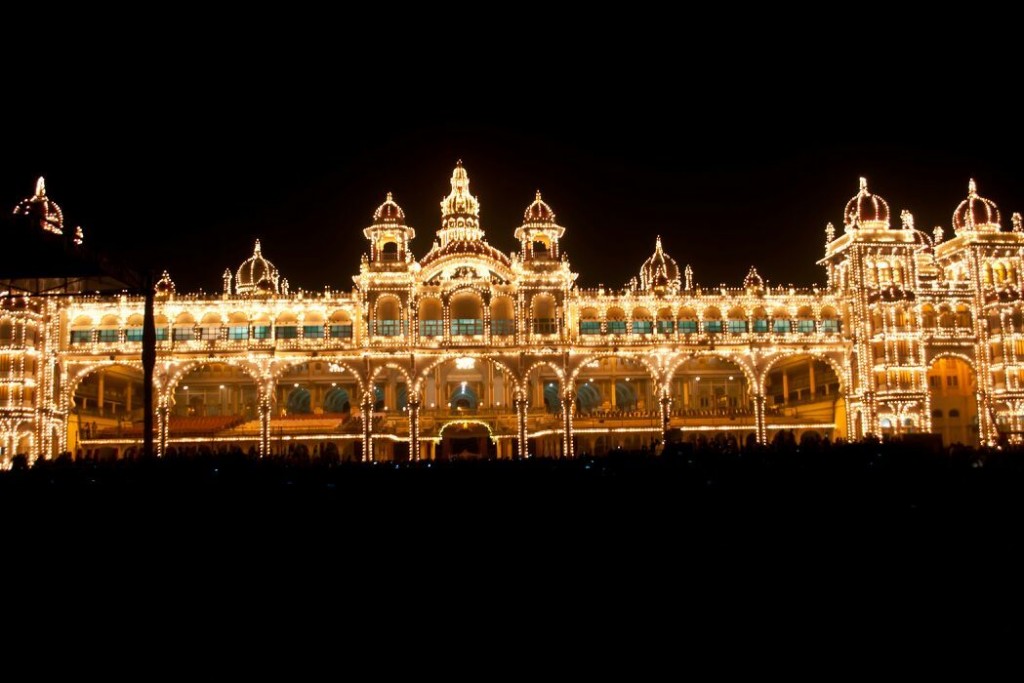 mysore palace night